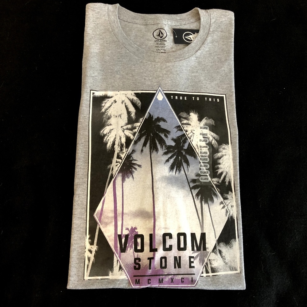 NWT Men's Volcom XXL Gray T-Shirt